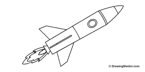 How to Draw a Rocket Ship Tutorial