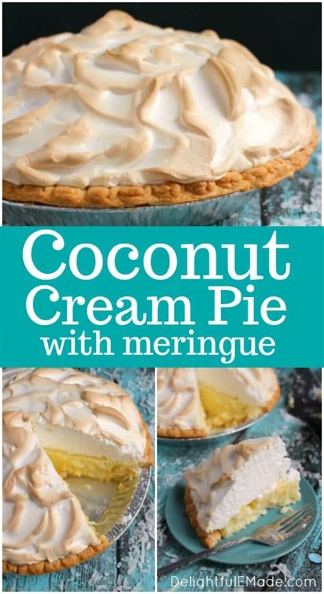 Coconut Cream Pie with Meringue | Coconut cream pie recipes, Coconut ...