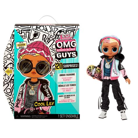 Buy LOL Surprise OMG Guys Fashion Doll Cool Lev with 20 Surprises ...