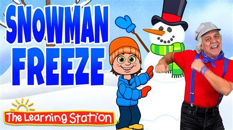 Snow Man Freeze Song ⛄️ Freeze Dance ⛄️ Winter Song for Kids ⛄️ Brain ...