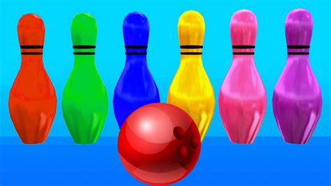 Learn Colors With Funny Bowling Balls - Red Green Blue Pink - Color ...