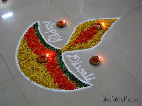 Diwali Special - Diya Rangoli Design with marigold flowers, How to make ...