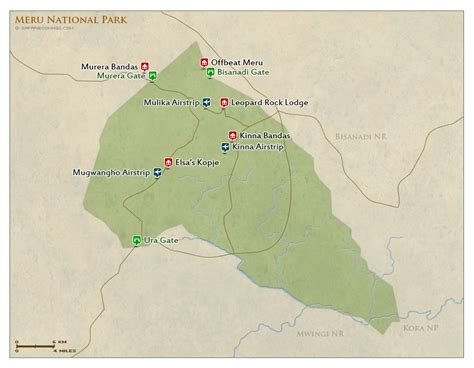 Meru Map – Detailed Map of Meru National Park