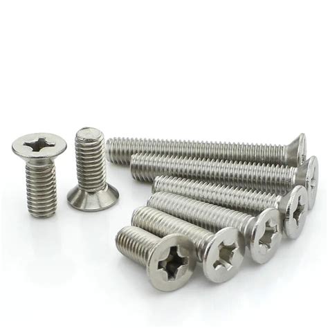 304 Stainless Steel Countersunk Head Screws Cross M6*18-in Bolts from ...