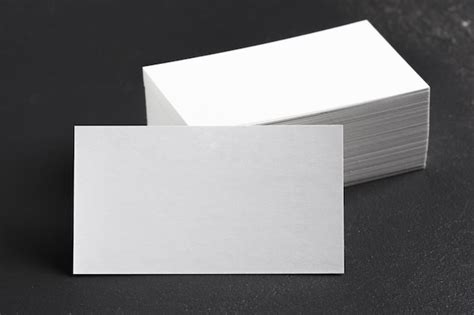 Premium Photo | Blank white business cards mockup