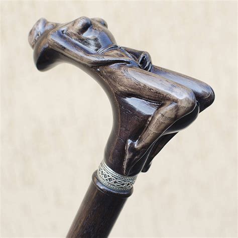 Custom Walking Cane NYMPH Fashionable Walking Stick Hand Carved of Oak ...