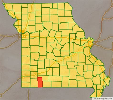 Map of Stone County, Missouri