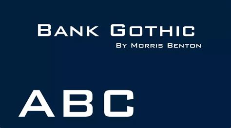 Bank Gothic Font Free Download | Free Fonts Vault