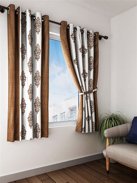 Brown And White Living Room Curtains | Cabinets Matttroy