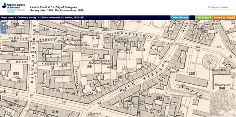 Ordnance Survey Map, Glasgow, Scotland, 1858 -- What do the numbers ...