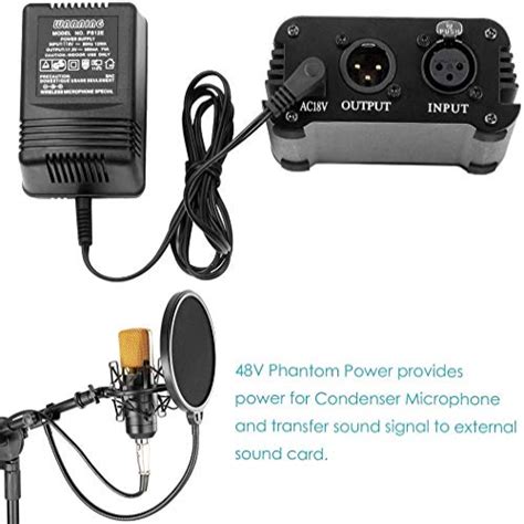 Phantom Power 48V Audio Interface Phantom Power Supply with Adapter at ...