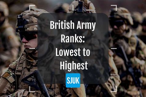 British Army Ranks - Lowest to Highest