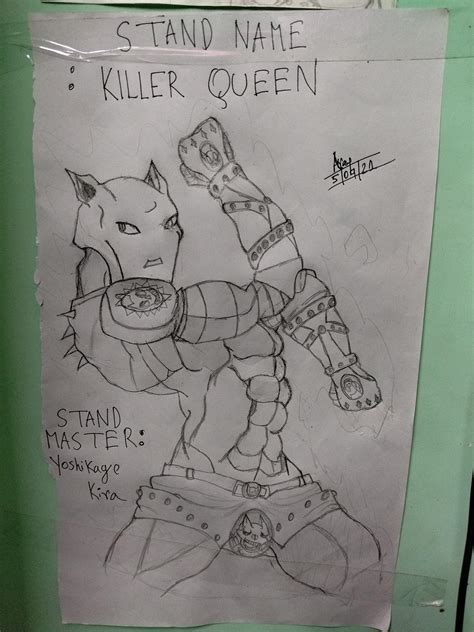 Killer Queen (art by me) : r/StardustCrusaders