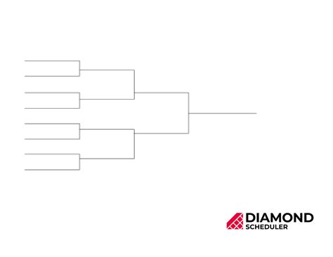 8-Team Single Elimination Bracket Printable | Diamond Scheduler