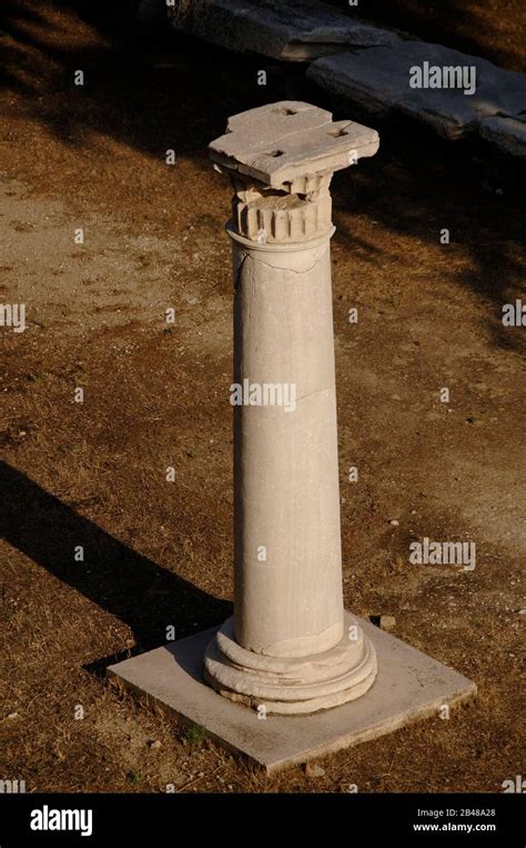 Greece, Athens. Acropolis. Stoa of Eumenes, built by order of Eumenes ...