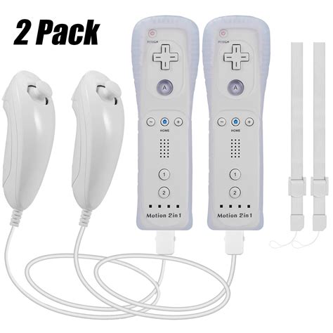 Luxmo 2in1 Built in Motion Plus Remote Controller Nunchuck Set for Wii ...