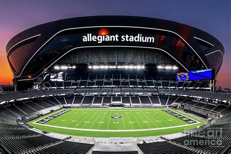 Allegiant Stadium Las Vegas Raiders inside Out at Sunset Photograph by ...