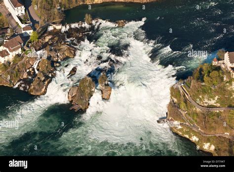 Aerial view Schaffhausen Rheinfall Stock Photo - Alamy