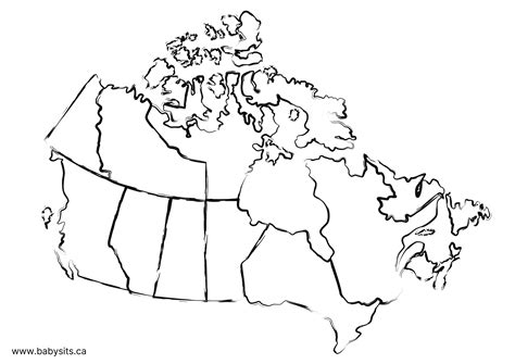 Map Of Canada To Label