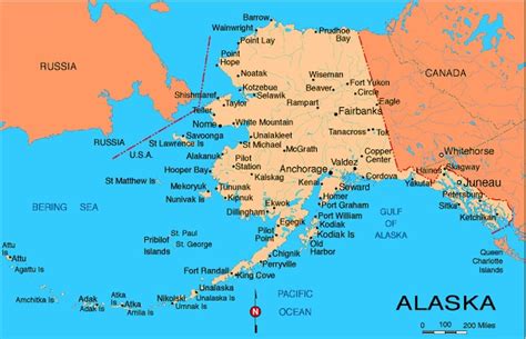 Alaska State Map With Cities – Map Vector