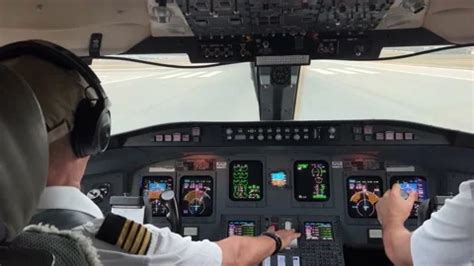 Exclusive view of a jet cockpit during t... | Stock Video | Pond5