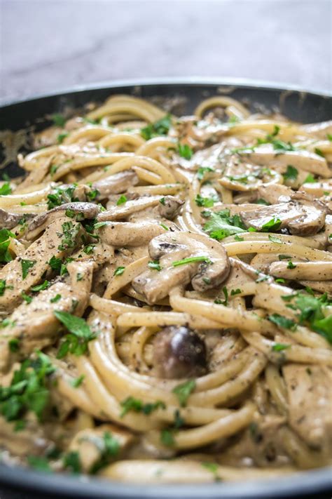 Creamy Chicken and Wild Mushroom Pasta Recipe - Globe Scoffers | Recipe ...