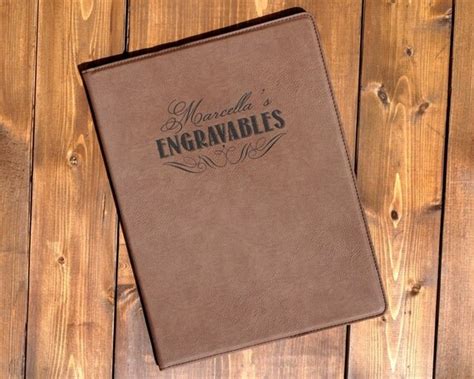 Engraved Leather Portfolio Personalized Portfolio