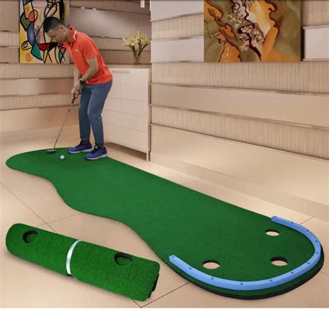 Portable Indoor golf Put trainer Golf practice blanket Artificial grass ...