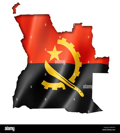 Angolan flag map Stock Photo - Alamy