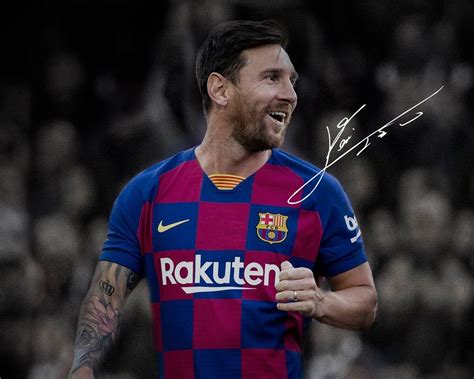 Lionel Messi Signed Poster Digital File Barcelona Legends | Etsy