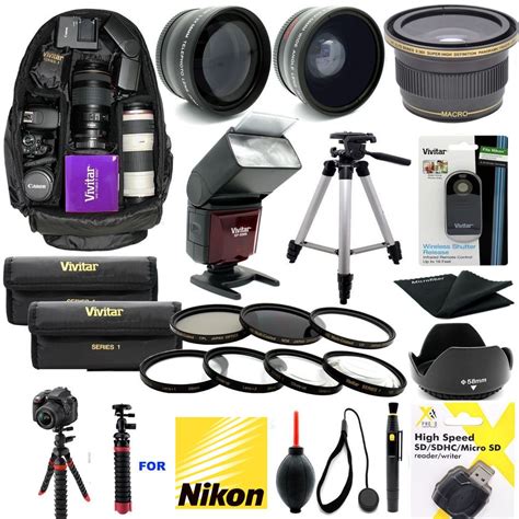 NIKON D3500 8K PREMIUM HD ACCESSORY KIT FLASH LENSES BACKPACK TRIPOD ...