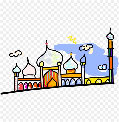 Drawing Painting Cartoon Mosque Masjid Artwork Png cutout PNG & clipart ...