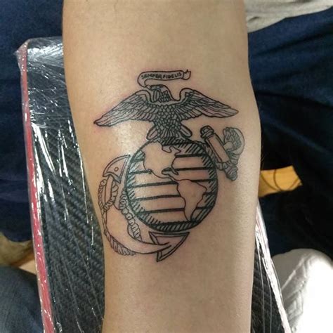 US Marines Forearm Tattoo - Veteran Ink