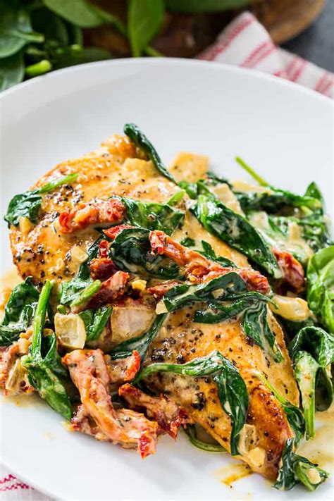 Low Carb Creamy Tuscan Chicken - Skinny Southern Recipes