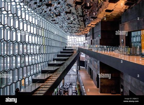 Interior View of the Harpa Concert Hall in Reykjavik Stock Photo - Alamy