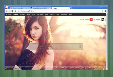 A Clean and Beautiful Google with "Custom Google Background" for Chrome ...