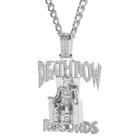 Death Row Records Chain Necklace Hip-hop Pendant 2pac Tupac - Etsy