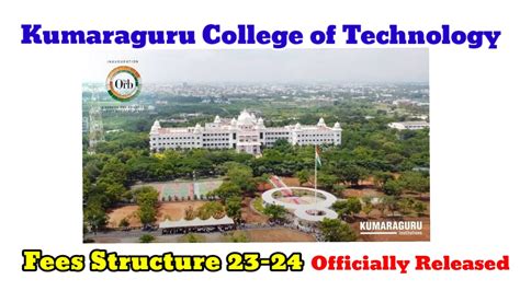 Kumaraguru College of Technology, Coimbatore Fees Structure 2023-24 # ...