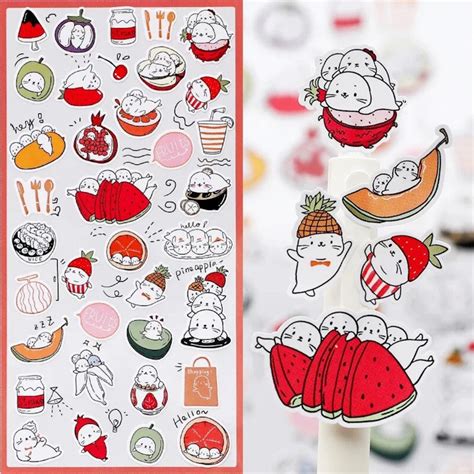 Kawaii Food and Fruits Stickers Planner Stickers Beverage - Etsy