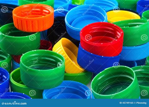 Recycled Plastic Bottle Caps Stock Image - Image of design, refuse ...