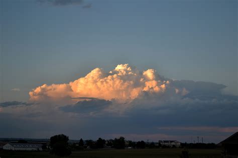 Dark Stratus Cloud Sunset & Orange Cumulus Clouds at Sunset, 2013-08-10 ...