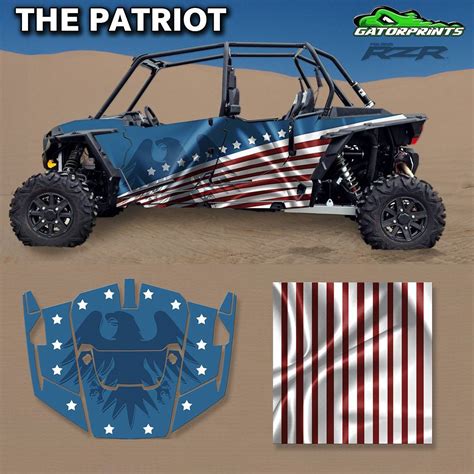 Polaris RZR XP 4 1000 Graphics Decals Wraps - "The Patriot"