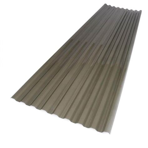 Suntuf 26 in. x 12 ft. Polycarbonate Corrugated Roof Panel in Solar ...