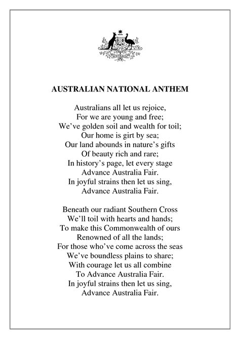 Usa National Anthem Lyrics Printable