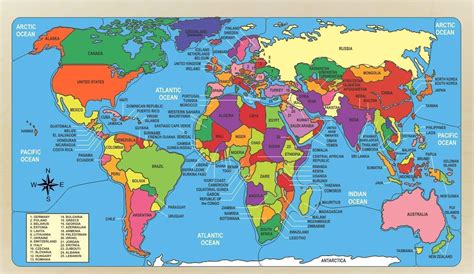 Amazon.com: Wooden World Map Puzzle Handmade for Children with Naming ...