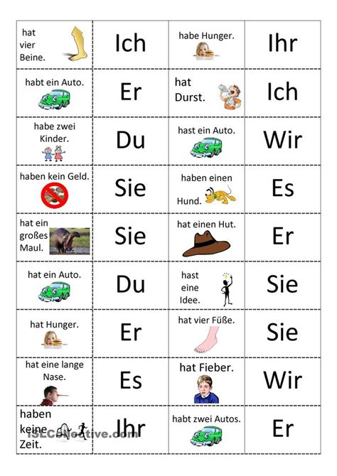 Das Verb "haben" | Deutsch lernen, Deutsch unterricht, Deutsch lesen