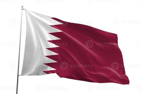 Qatar flag realistic waving for design on independence day or other ...