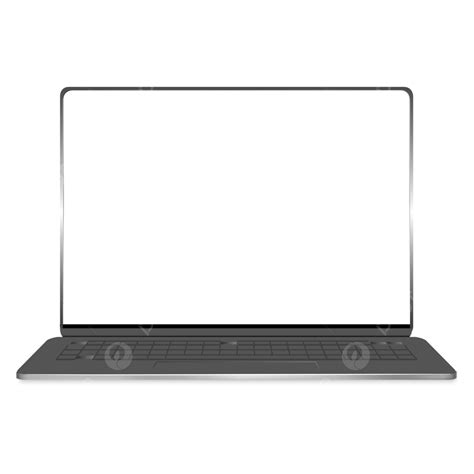 Laptop Vector Mockup Or Computer With Transparent Display Clipart ...