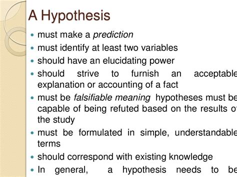 Hypothesis