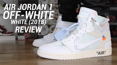 OFF WHITE AIR JORDAN 1 WHITE 2018 REVIEW - YouTube